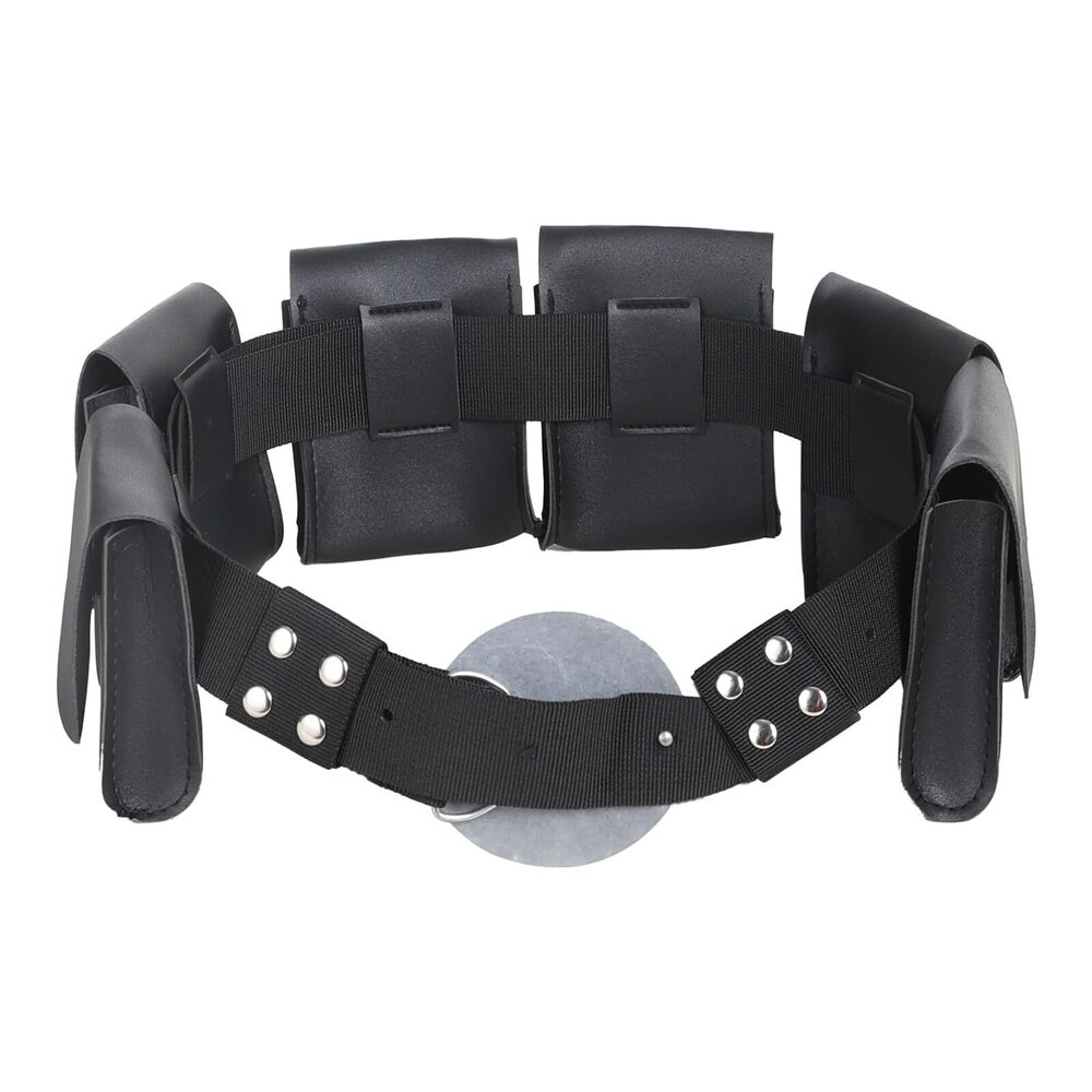 8176 Anime Movie Game Waist Belt with Bags Black Cosplay Belt